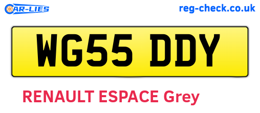 WG55DDY are the vehicle registration plates.