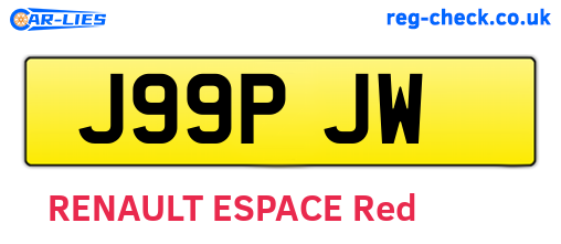 J99PJW are the vehicle registration plates.