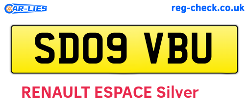 SD09VBU are the vehicle registration plates.