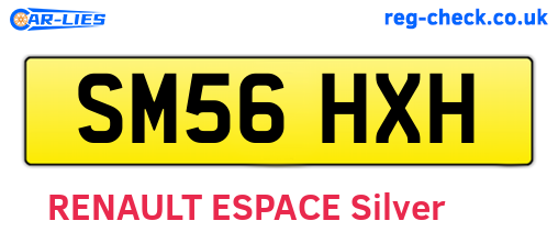 SM56HXH are the vehicle registration plates.