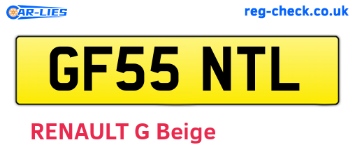 GF55NTL are the vehicle registration plates.