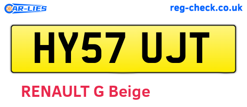 HY57UJT are the vehicle registration plates.