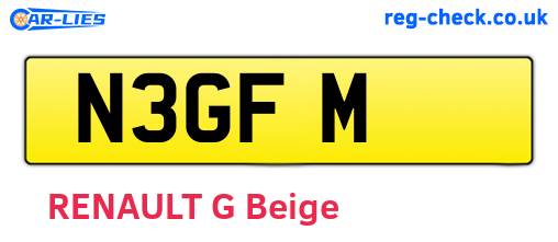 N3GFM are the vehicle registration plates.