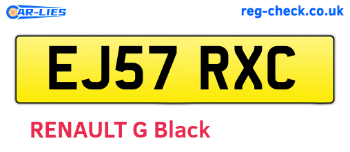 EJ57RXC are the vehicle registration plates.
