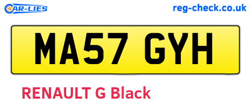 MA57GYH are the vehicle registration plates.
