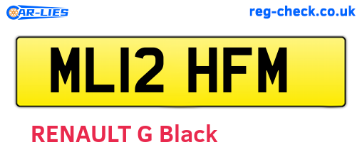 ML12HFM are the vehicle registration plates.