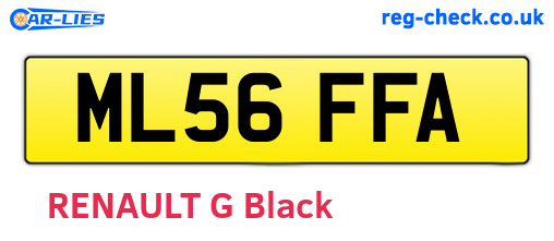 ML56FFA are the vehicle registration plates.