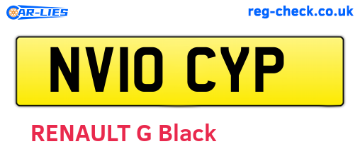 NV10CYP are the vehicle registration plates.