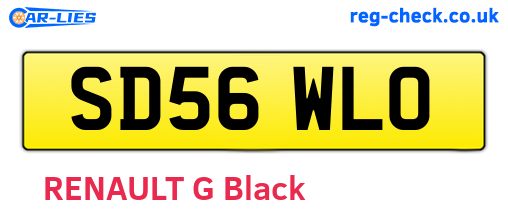 SD56WLO are the vehicle registration plates.