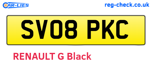 SV08PKC are the vehicle registration plates.