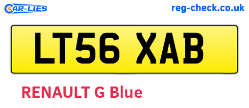 LT56XAB are the vehicle registration plates.