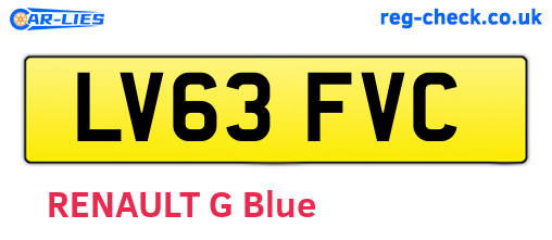 LV63FVC are the vehicle registration plates.