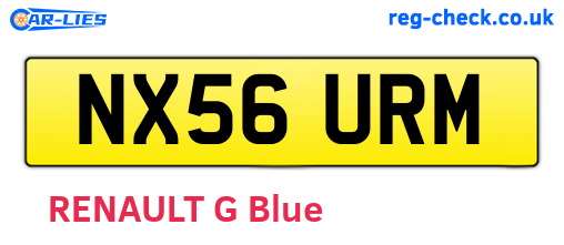 NX56URM are the vehicle registration plates.