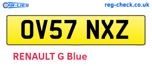 OV57NXZ are the vehicle registration plates.