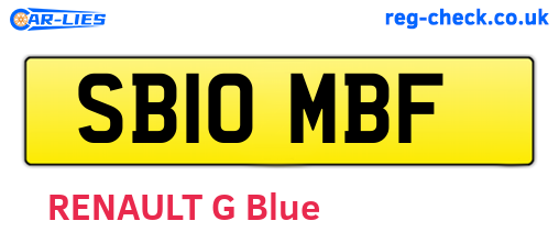 SB10MBF are the vehicle registration plates.