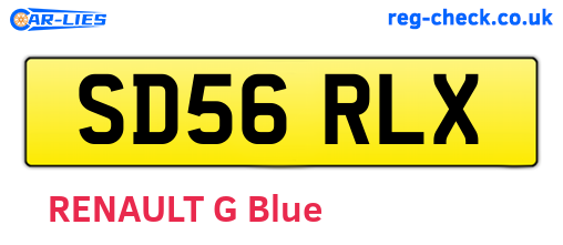 SD56RLX are the vehicle registration plates.