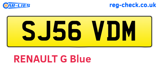 SJ56VDM are the vehicle registration plates.