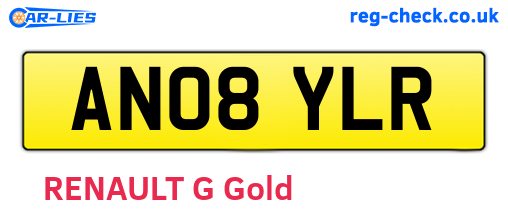 AN08YLR are the vehicle registration plates.