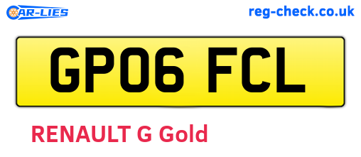 GP06FCL are the vehicle registration plates.