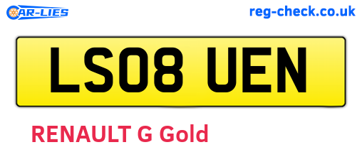 LS08UEN are the vehicle registration plates.