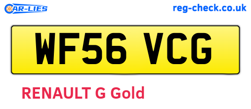 WF56VCG are the vehicle registration plates.