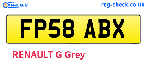 FP58ABX are the vehicle registration plates.