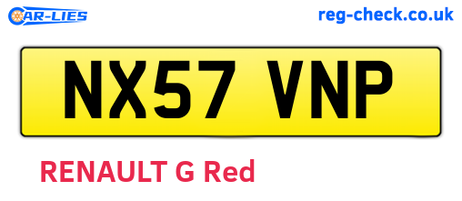 NX57VNP are the vehicle registration plates.
