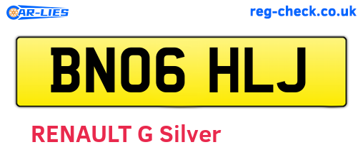 BN06HLJ are the vehicle registration plates.
