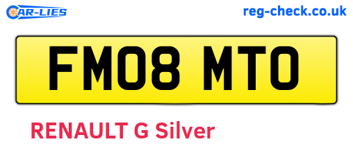 FM08MTO are the vehicle registration plates.