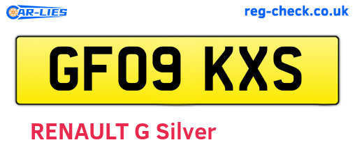 GF09KXS are the vehicle registration plates.