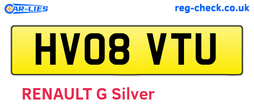 HV08VTU are the vehicle registration plates.