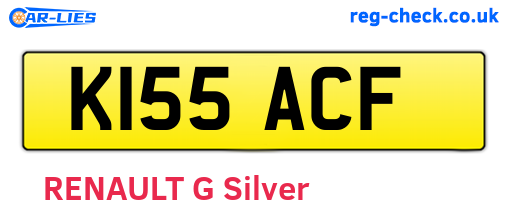 K155ACF are the vehicle registration plates.