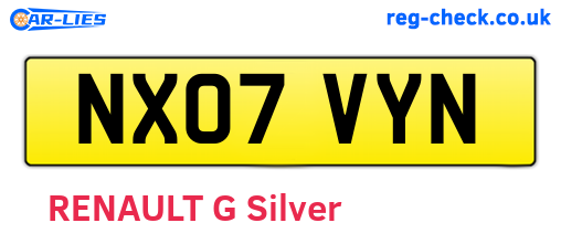 NX07VYN are the vehicle registration plates.