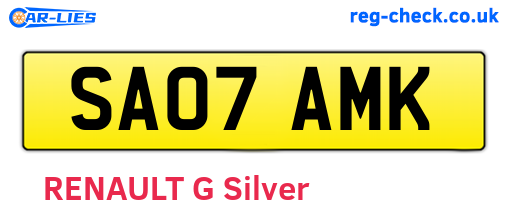 SA07AMK are the vehicle registration plates.