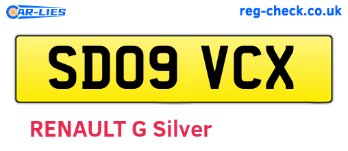 SD09VCX are the vehicle registration plates.