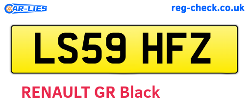 LS59HFZ are the vehicle registration plates.