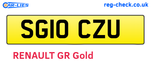 SG10CZU are the vehicle registration plates.