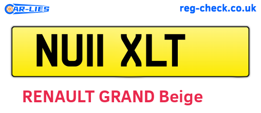 NU11XLT are the vehicle registration plates.