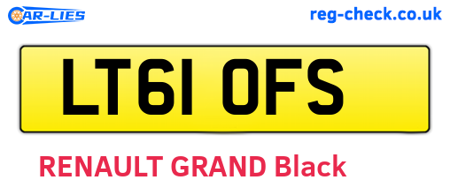 LT61OFS are the vehicle registration plates.