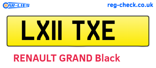 LX11TXE are the vehicle registration plates.