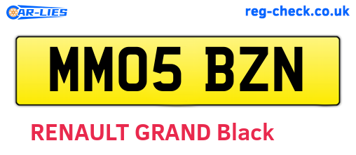 MM05BZN are the vehicle registration plates.
