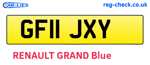 GF11JXY are the vehicle registration plates.