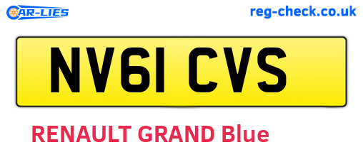 NV61CVS are the vehicle registration plates.