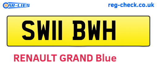 SW11BWH are the vehicle registration plates.