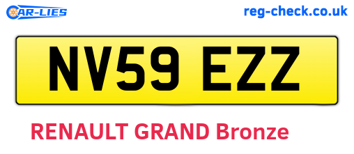 NV59EZZ are the vehicle registration plates.