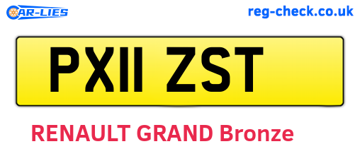 PX11ZST are the vehicle registration plates.