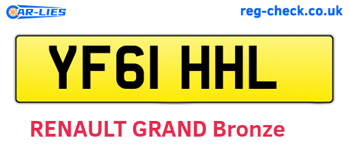 YF61HHL are the vehicle registration plates.