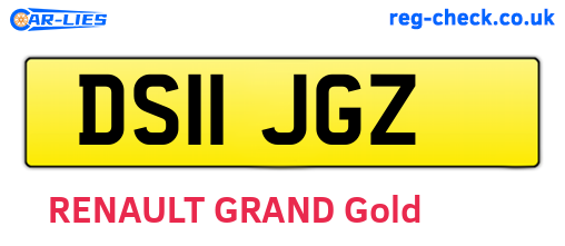 DS11JGZ are the vehicle registration plates.