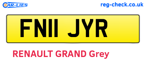 FN11JYR are the vehicle registration plates.