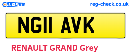 NG11AVK are the vehicle registration plates.